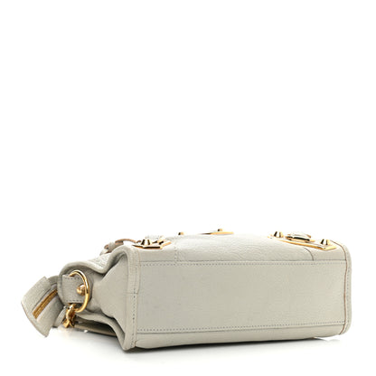 Balenciaga Chevre Gold Metallic Edge Hardware Mini City Gris Glace 4 of 12