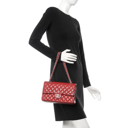 Chanel Caviar Quilted Medium Double Flap Red 2 of 9