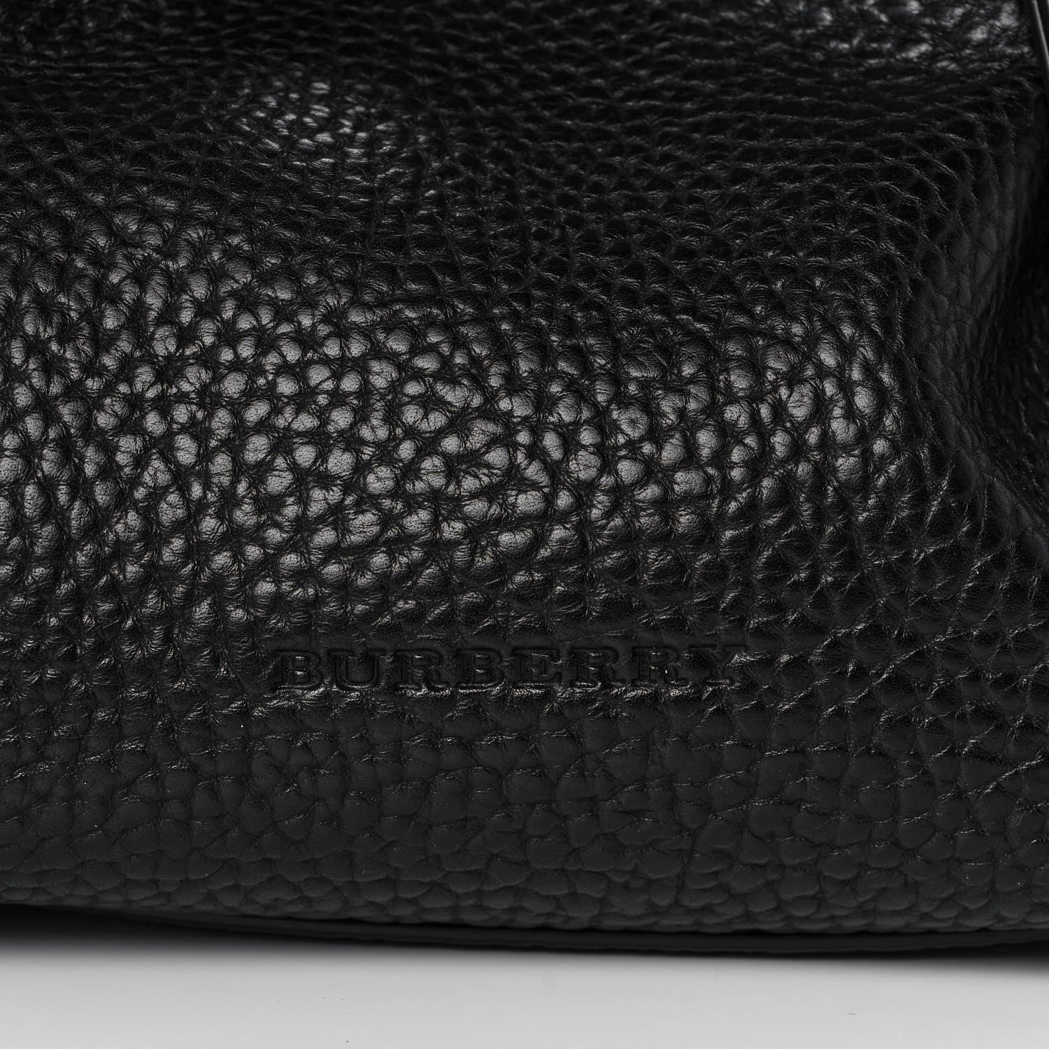 Burberry Grainy Calfskin House Check Small Maidstone Black 7 of 10