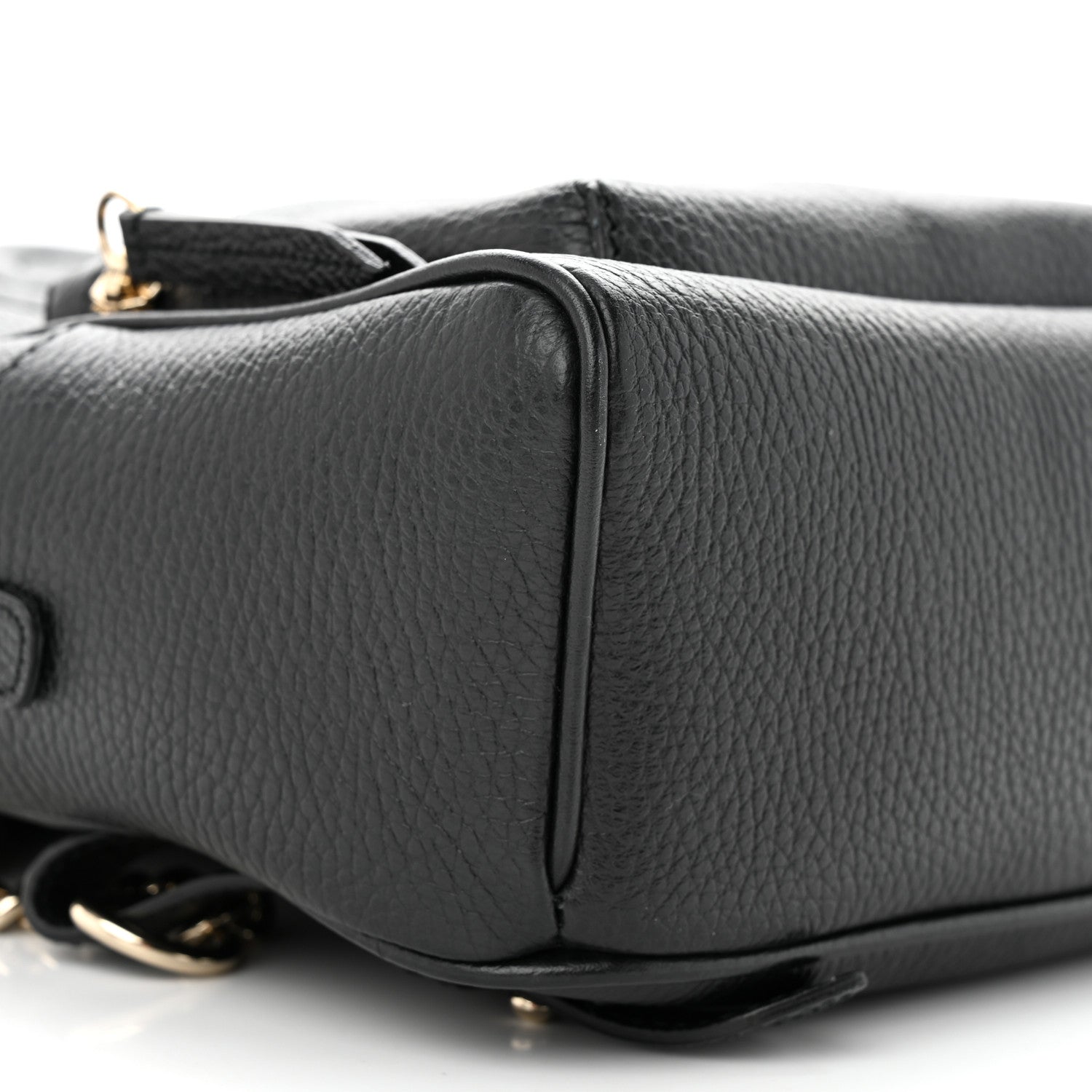 Gucci Pebbled Calfskin Soho Chain Backpack Black 9 of 12