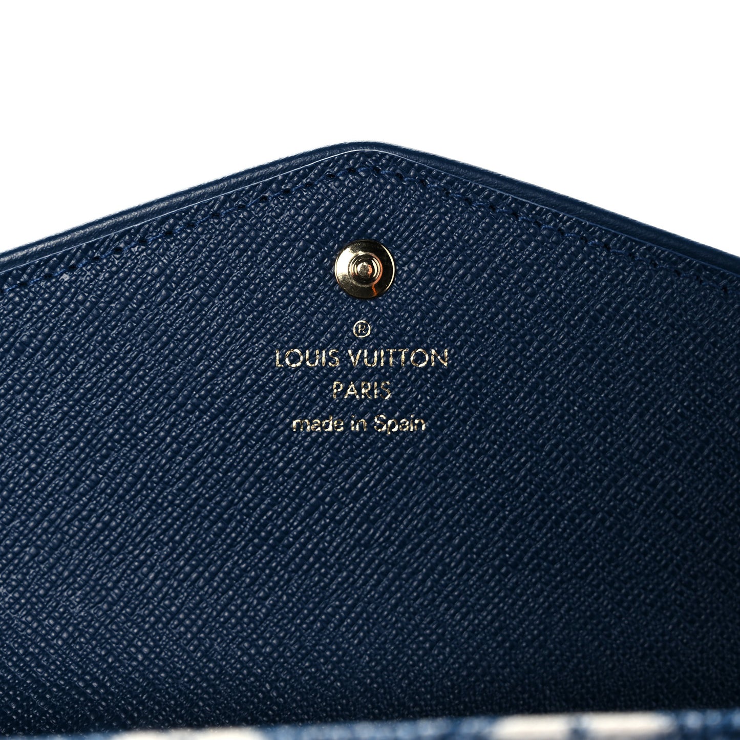 Monogram Jacquard Denim Sarah Wallet Bleu