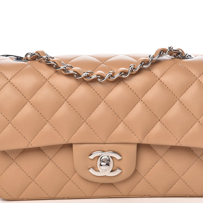 Chanel Lambskin Quilted Mini Rectangular Flap Beige 11 of 12