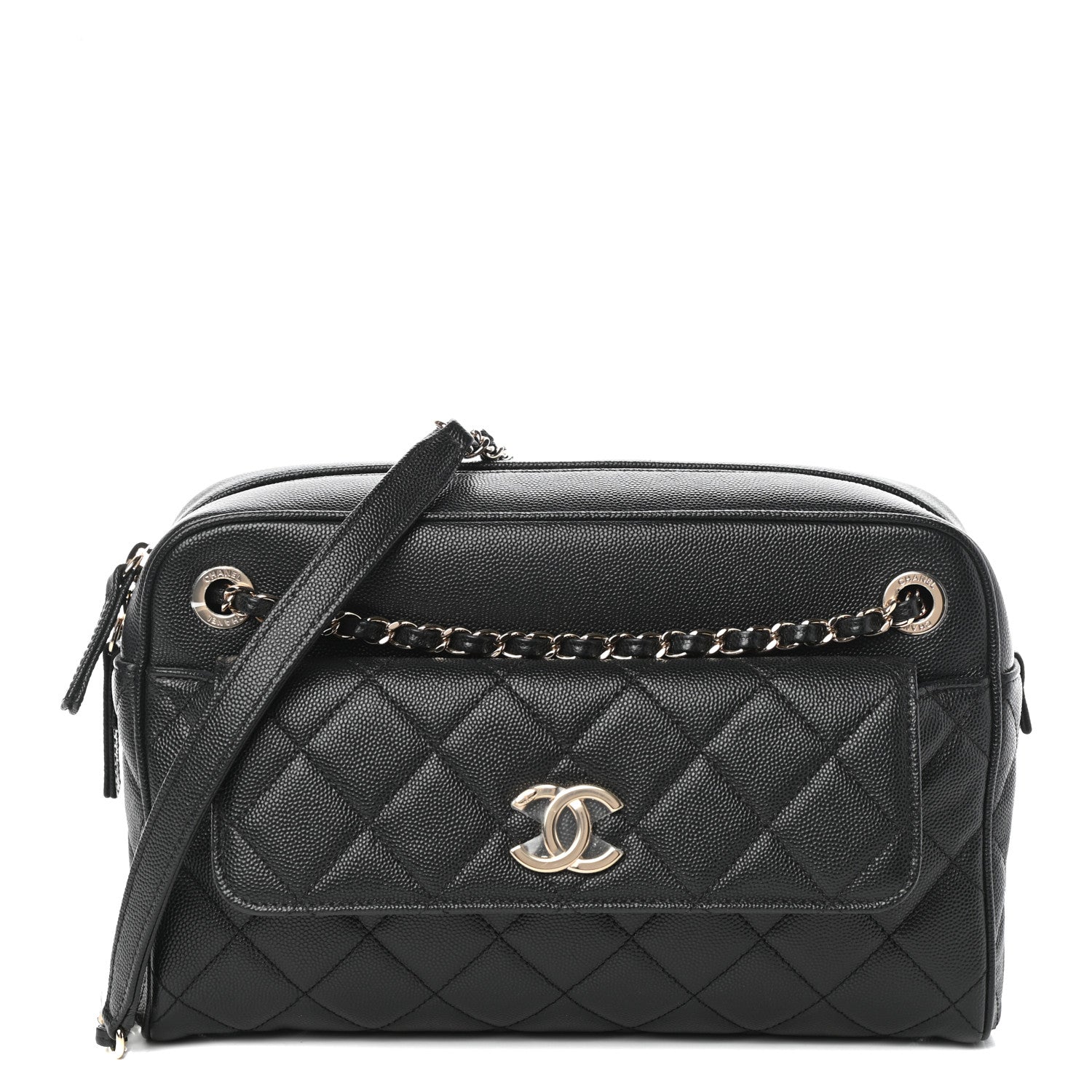 Chanel Caviar Quilted Medium In & Out Camera Case Black 1 of 10