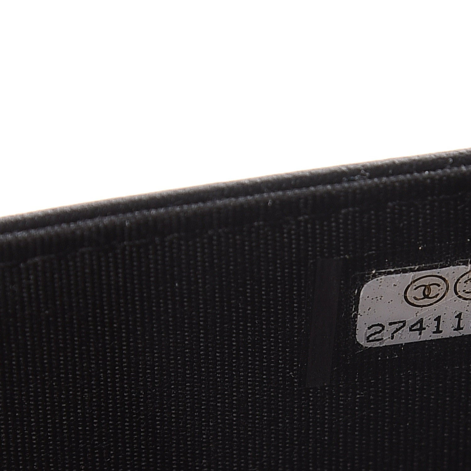 Chanel Canvas Studded CC Wallet On Chain WOC Black 7 of 10