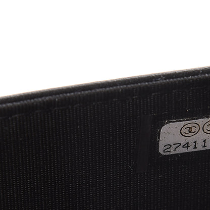 Chanel Canvas Studded CC Wallet On Chain WOC Black 7 of 10