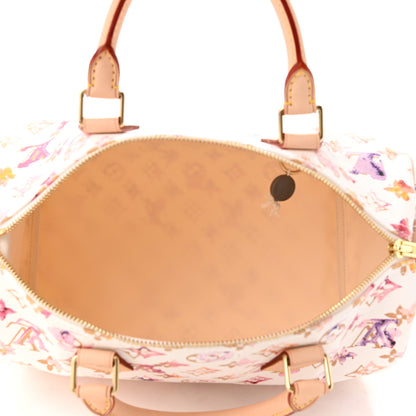 Louis Vuitton Watercolor Aquarelle Speedy 30 White 5 of 9