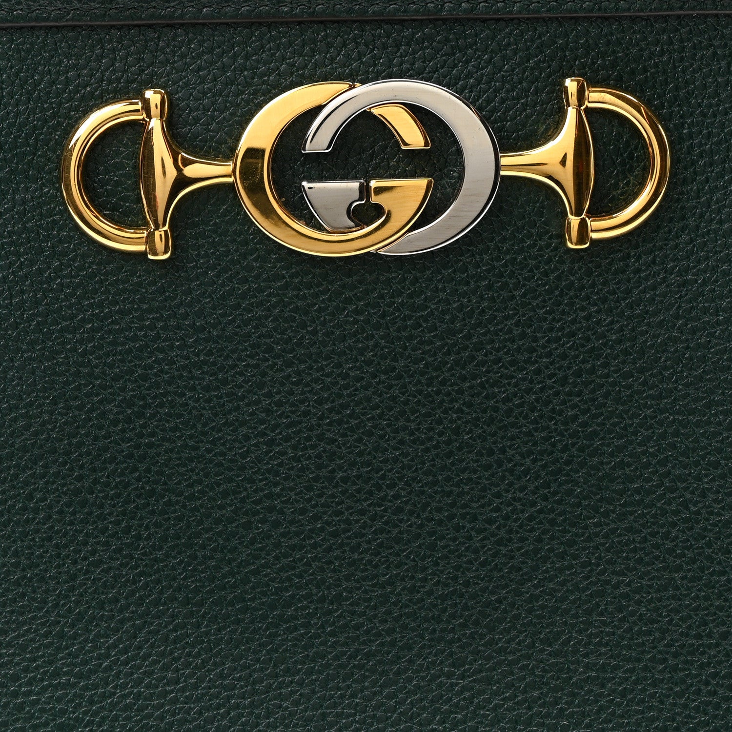 Gucci Grainy Calfskin Small Zumi Top Handle Bag Vintage Green 8 of 10