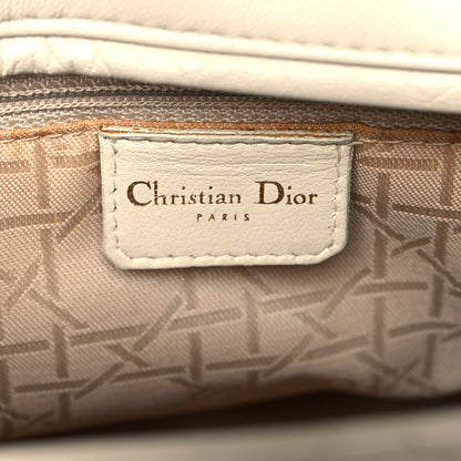 Christian Dior Lambskin Cannage Medium Lady Dior Light Beige 6 of 13