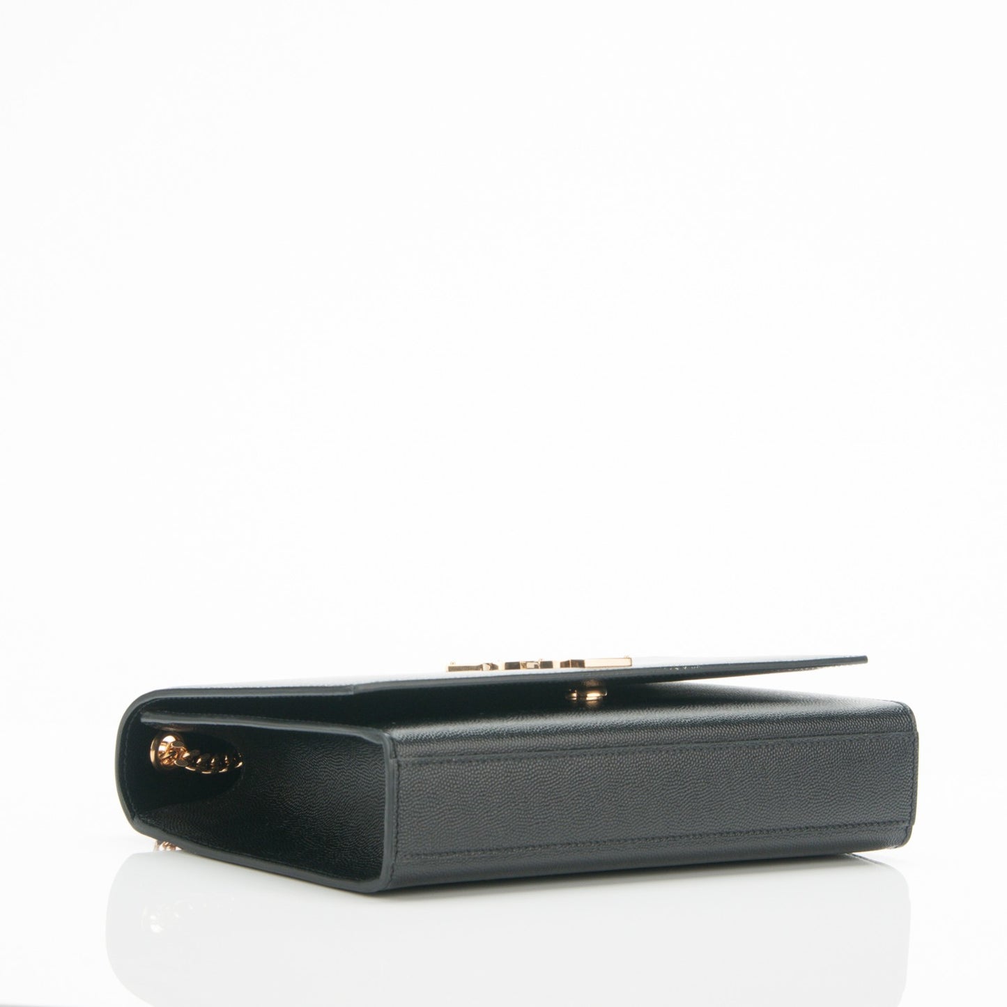 Grain De Poudre Medium Classic Monogram Kate Satchel Black