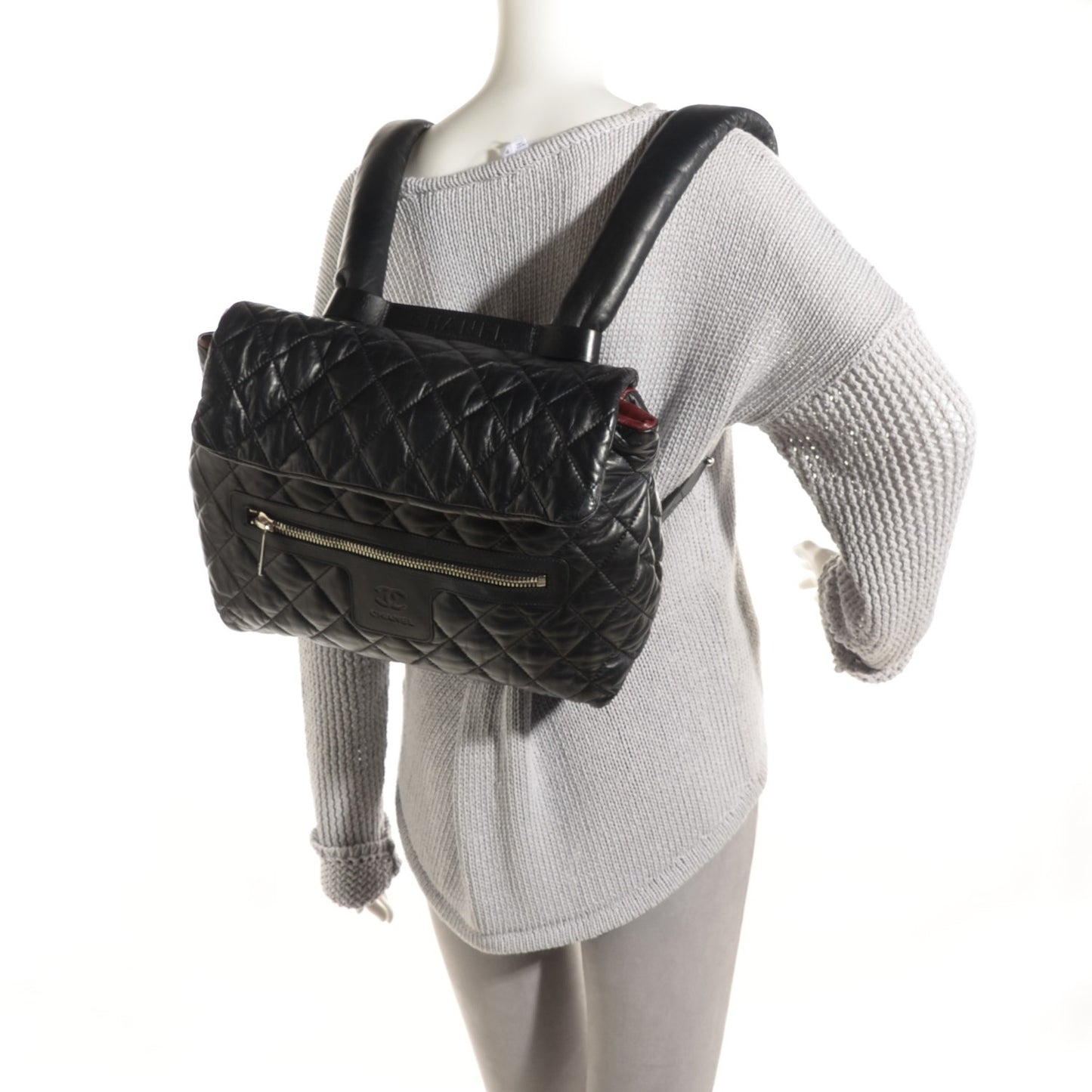 Lambskin Coco Cocoon Backpack Black