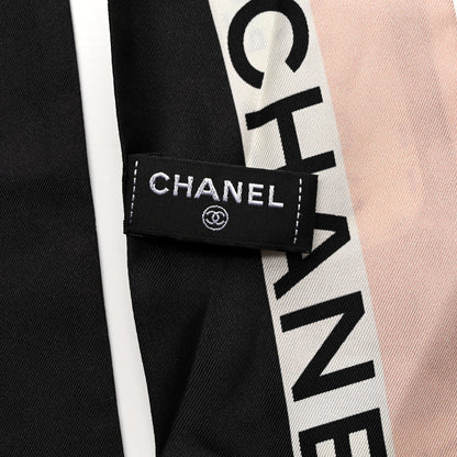 Chanel Silk CC Scrunchie and Scarf Hair Tie Set Black Multicolor 3 of 3
