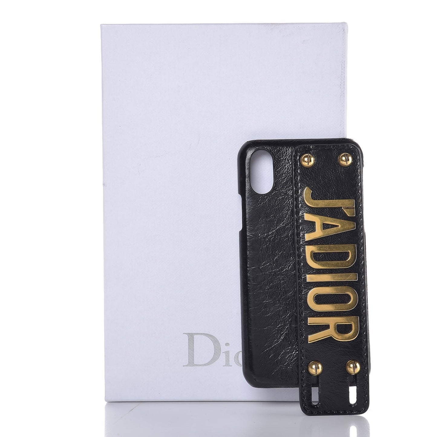 Crinkled Calfskin J'adior Tech iPhone X Case Black