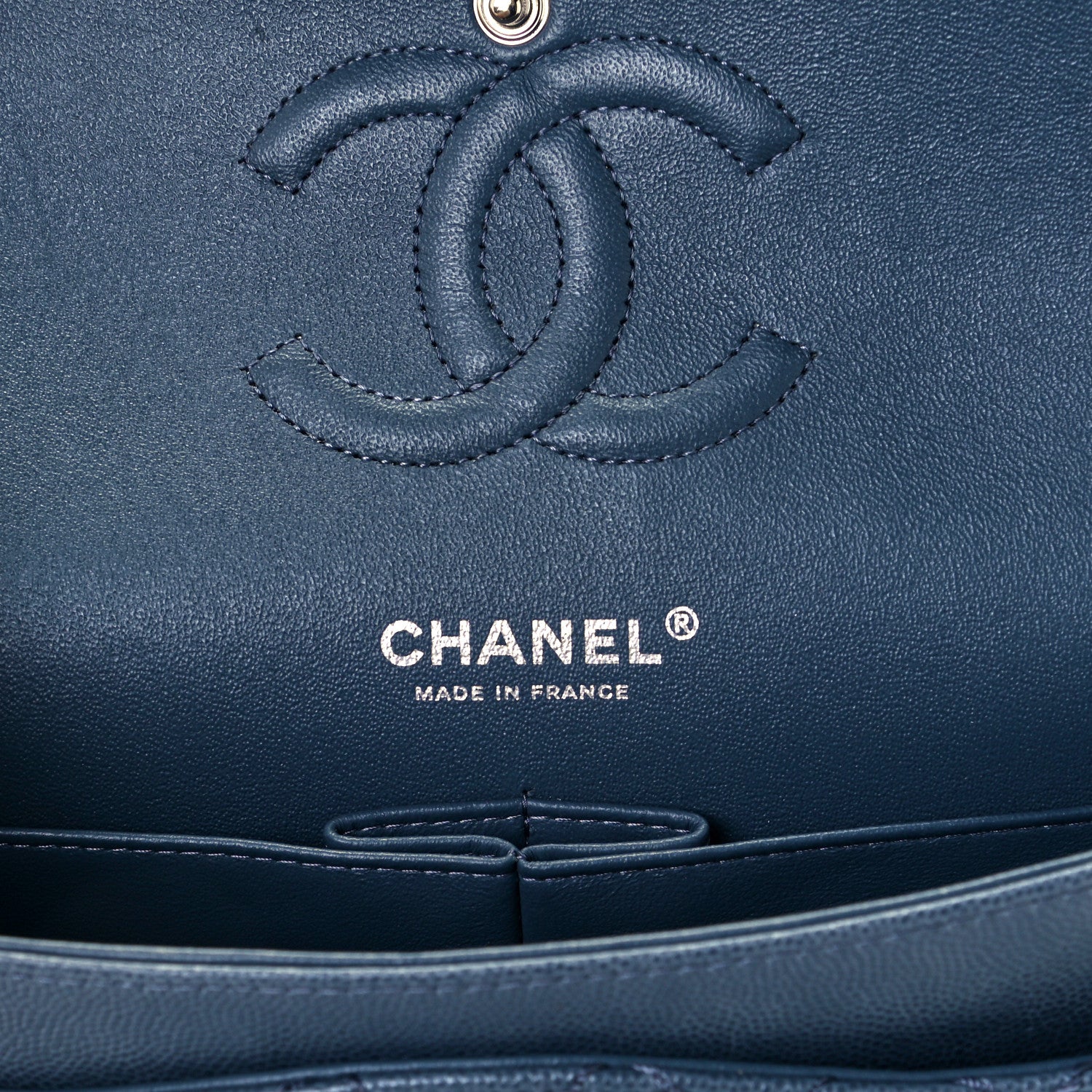 Chanel Caviar Quilted Medium Double Flap Grey 5 of 11