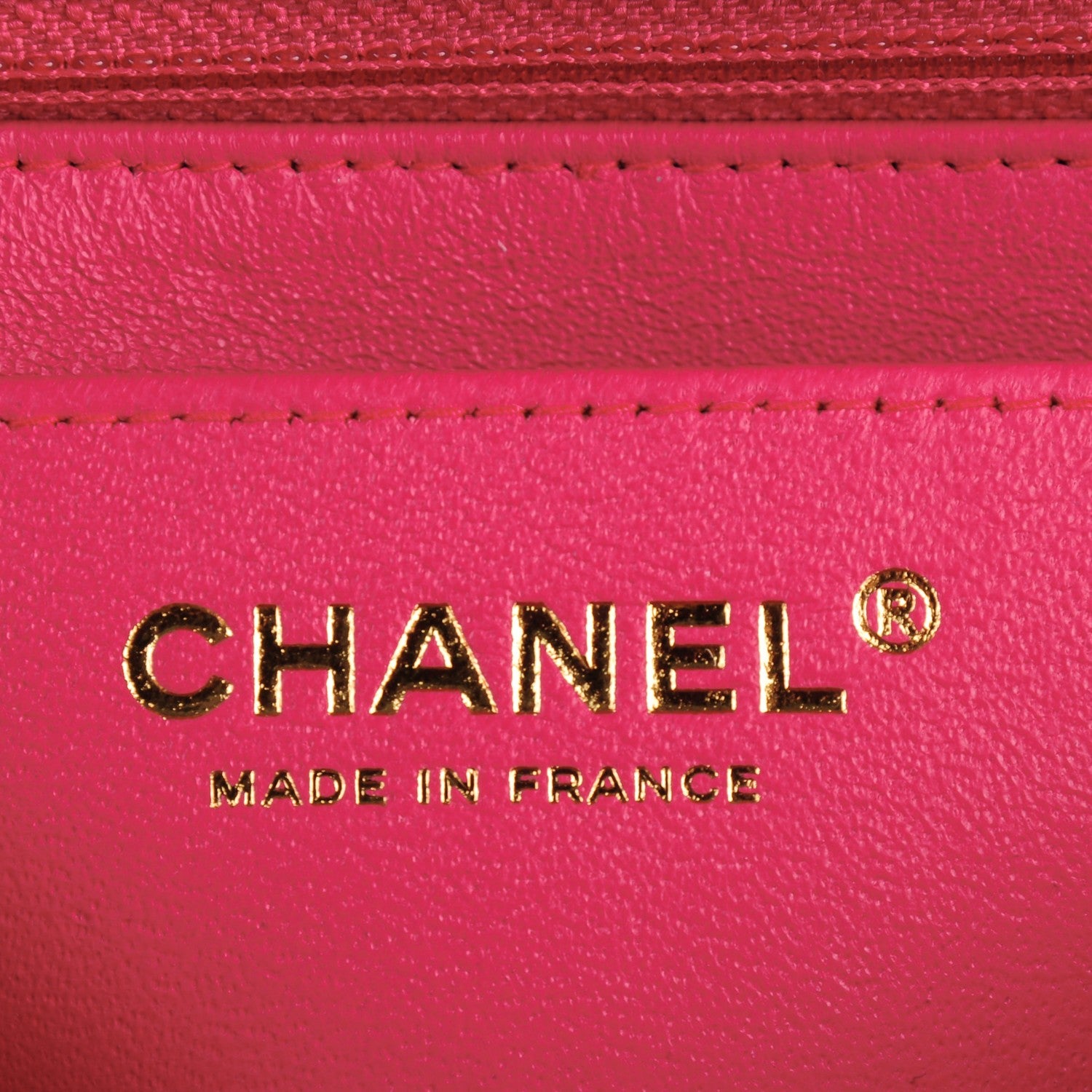 Chanel Lambskin Quilted Mini Rectangular Flap Dark Pink 7 of 7