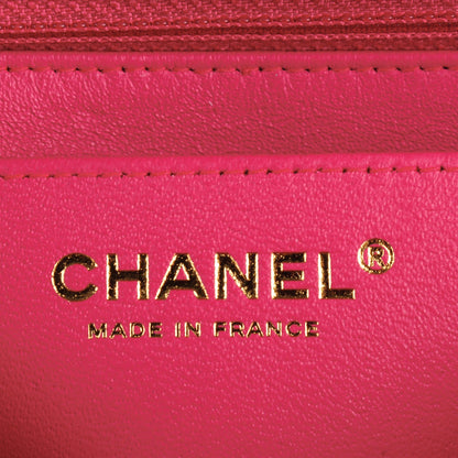 Chanel Lambskin Quilted Mini Rectangular Flap Dark Pink 7 of 7