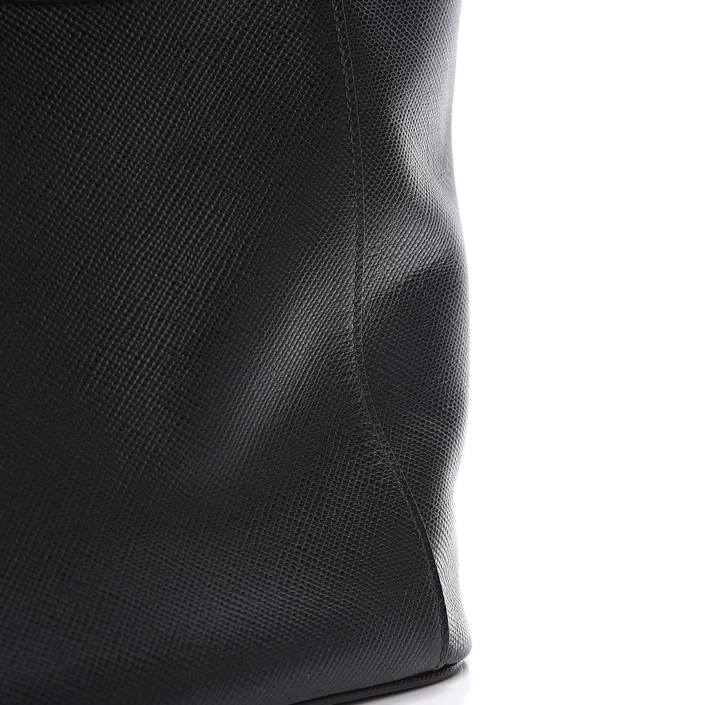 Saffiano Cuir Front Pocket Tote Black
