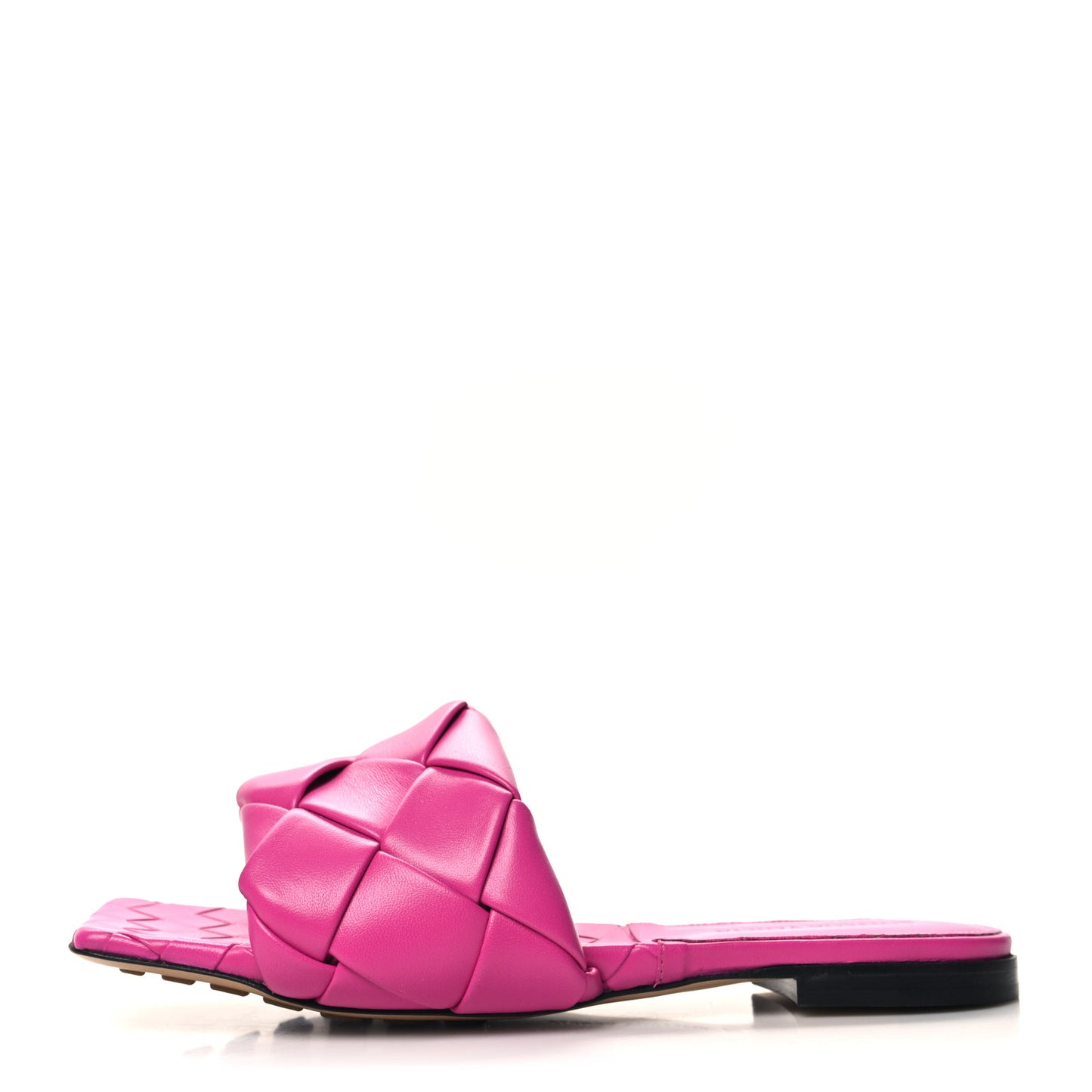 Nappa Maxi Intrecciato Lido Flat Sandals 39 Hollyhock