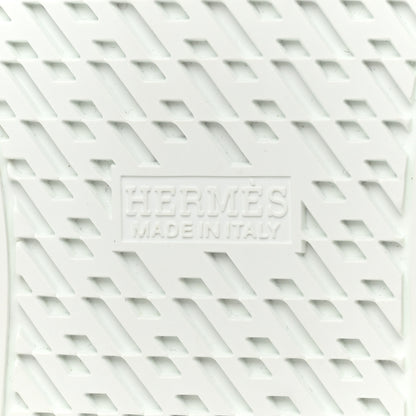 Hermes Calfskin Woolskin Womens Avantage Sneakers 39 White 6 of 7