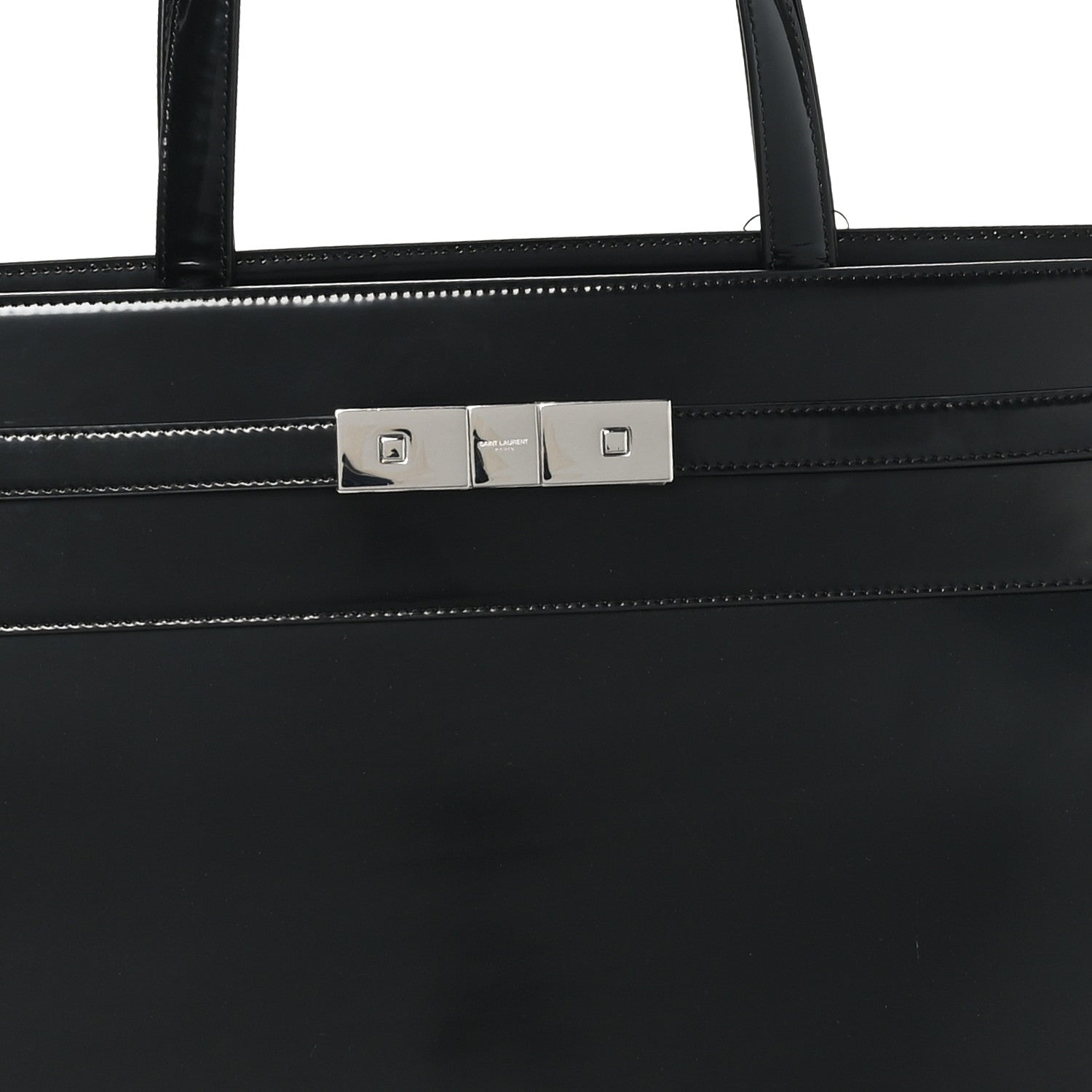 Saint Laurent Abrasivato Oxford Large Manhattan Shopper Tote Black 8 of 10