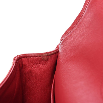 Chanel Washed Caviar Quilted Medium Double Flap Red 11 of 14