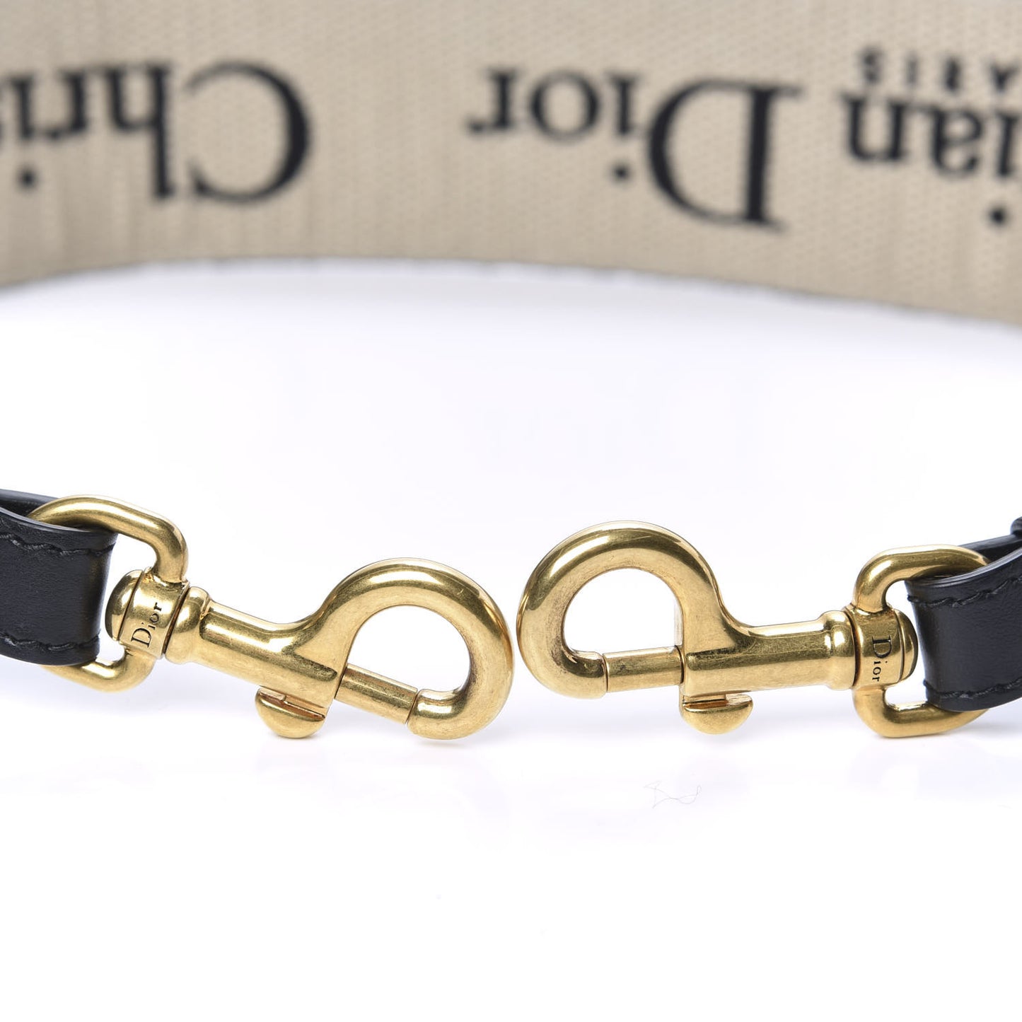 Canvas Embroidered Shoulder Strap Black