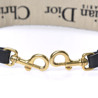 Christian Dior Canvas Embroidered Shoulder Strap Black 3 of 4
