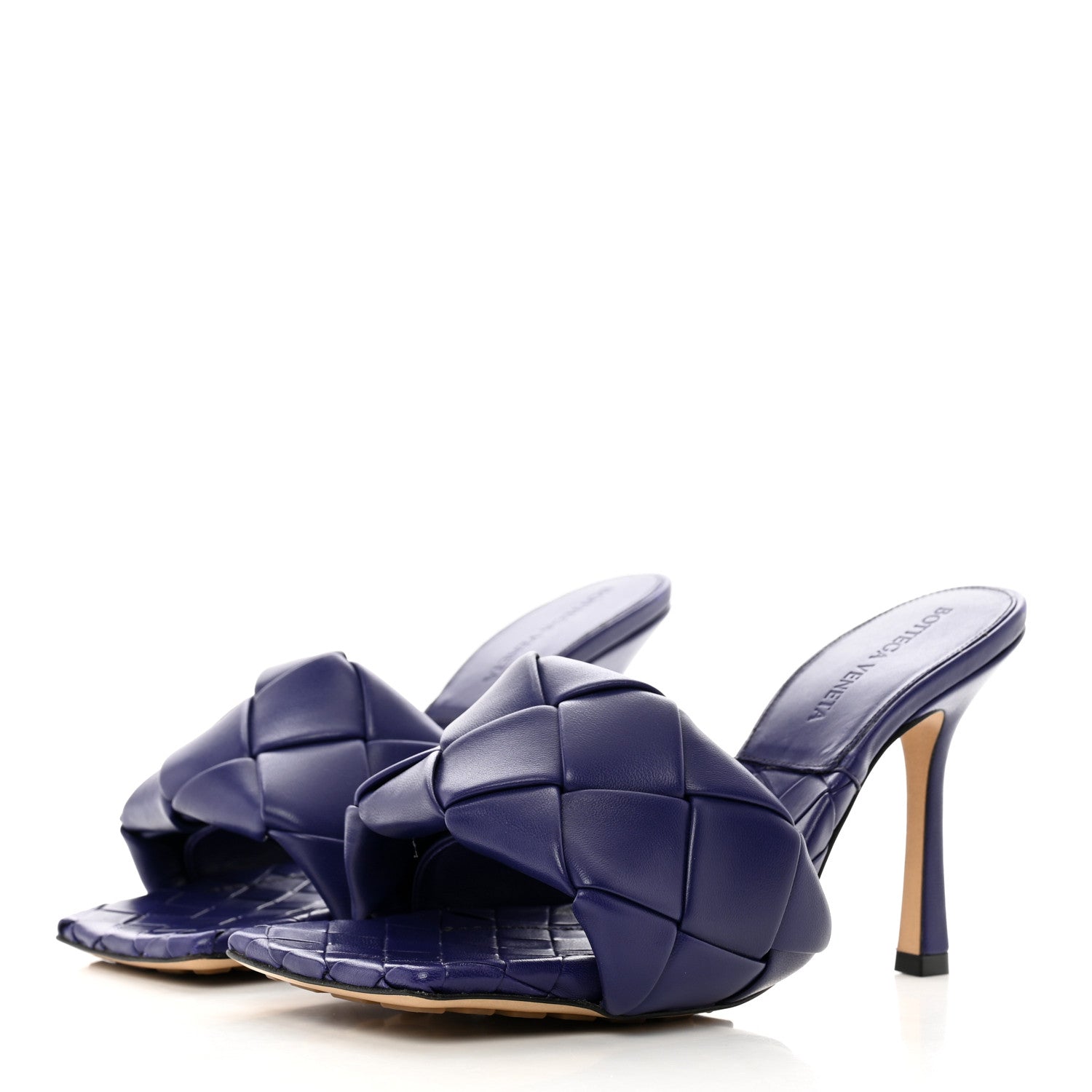 Bottega Veneta Nappa Maxi Intrecciato Lido 90mm Mule Sandals 37 Unicorn 3 of 7