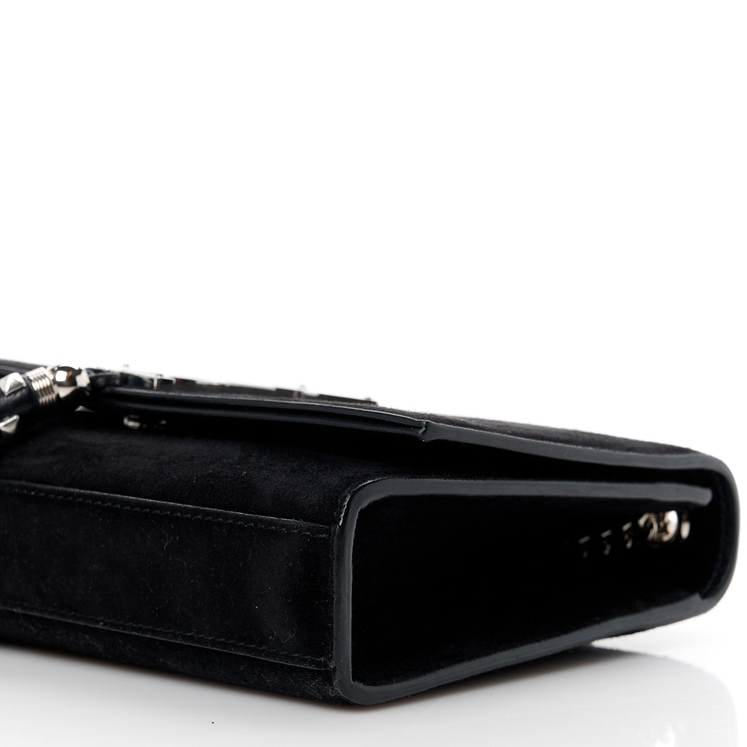 Saint Laurent Suede Medium Classic Monogram Kate Tassel Satchel Black 11 of 12