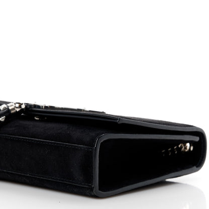 Saint Laurent Suede Medium Classic Monogram Kate Tassel Satchel Black 11 of 12