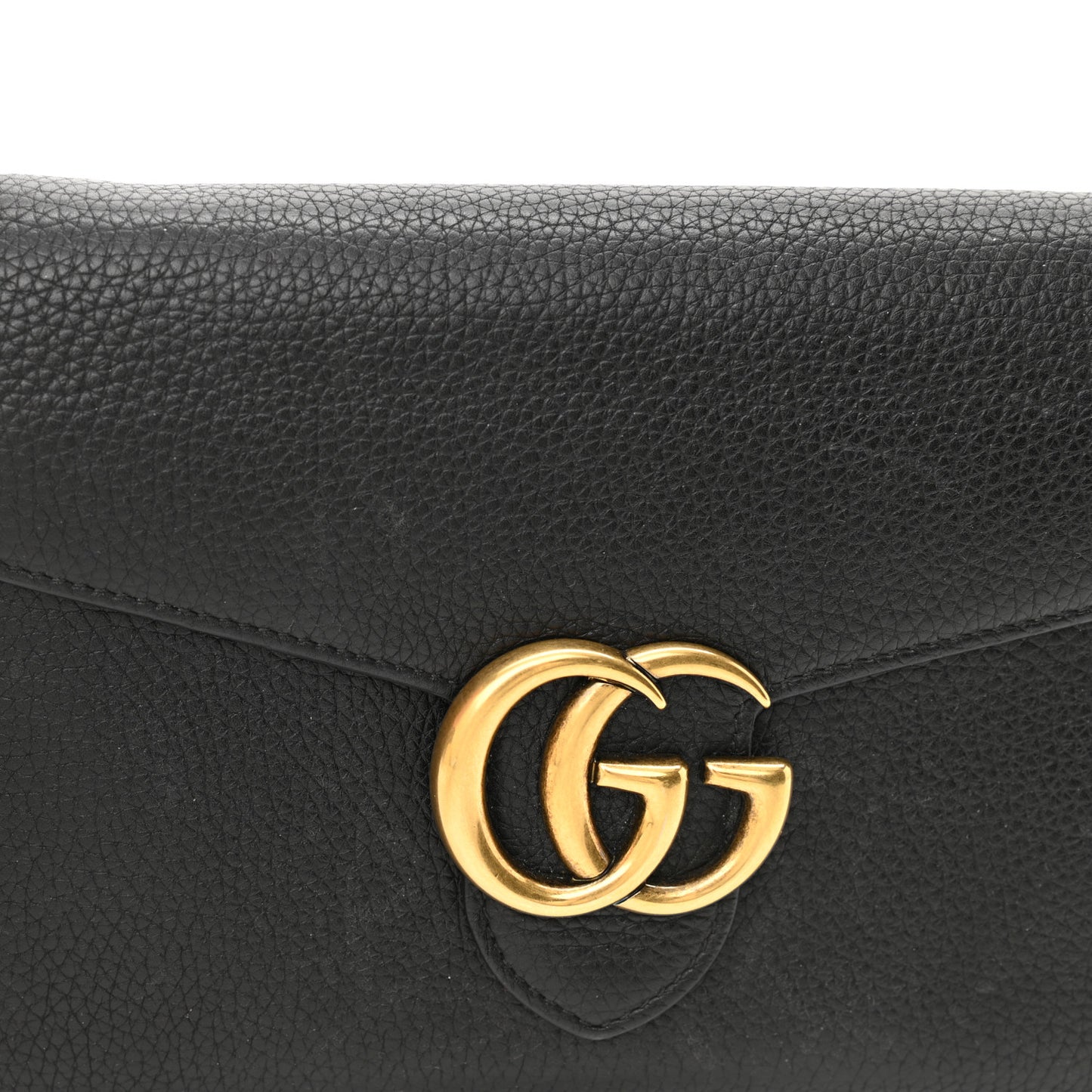 Calfskin GG Marmont Chain Wallet Black