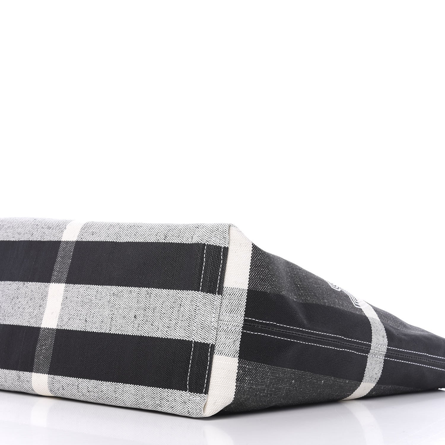 Burberry Coated Canvas Mega Check Medium Doodle Tote Black White 8 of 10