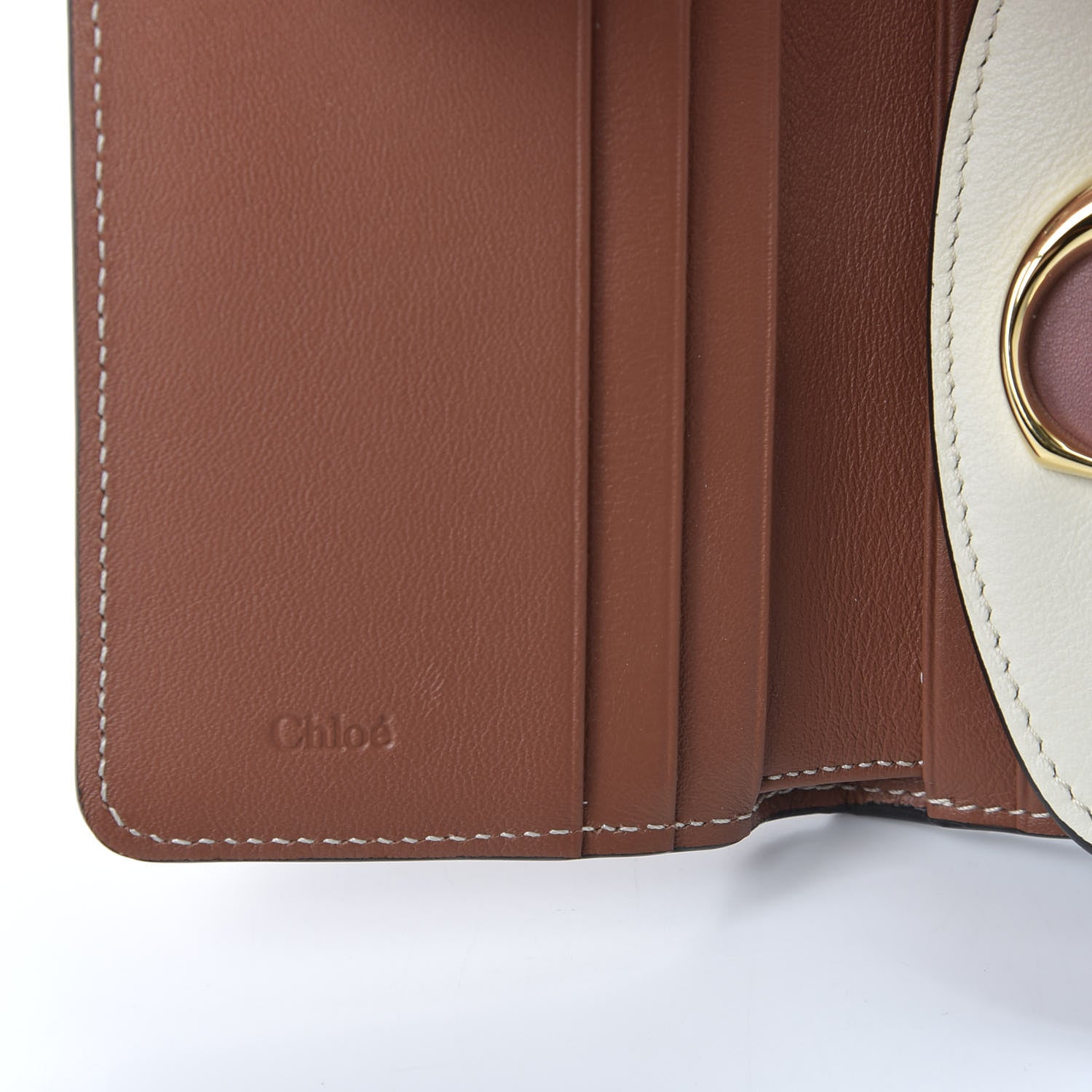 Chloe Smooth Calfskin Small C Tri-Fold Wallet Rusty Pink 7 of 10