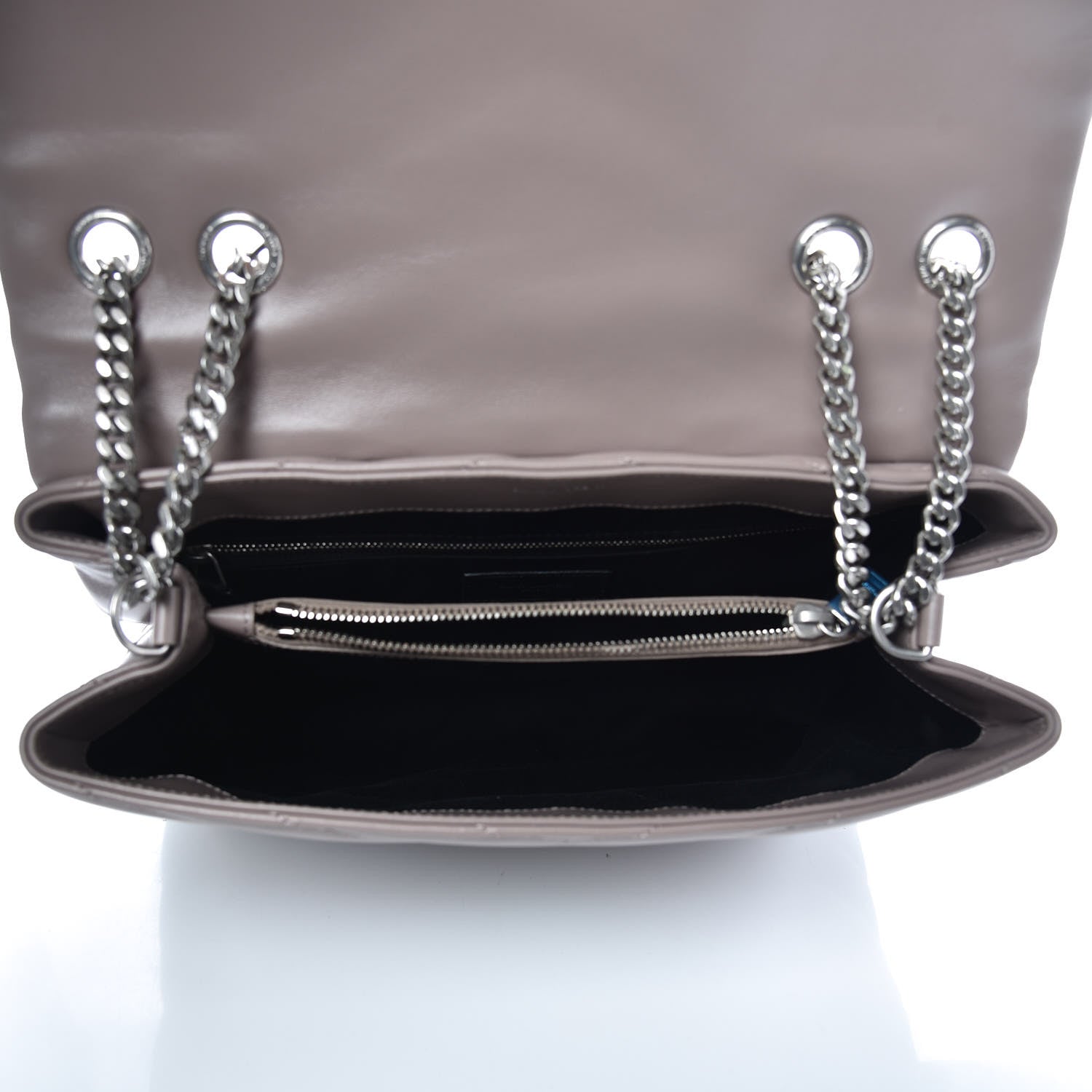 Saint Laurent Calfskin Y Quilted Monogram Medium Loulou Chain Satchel Mink 5 of 9