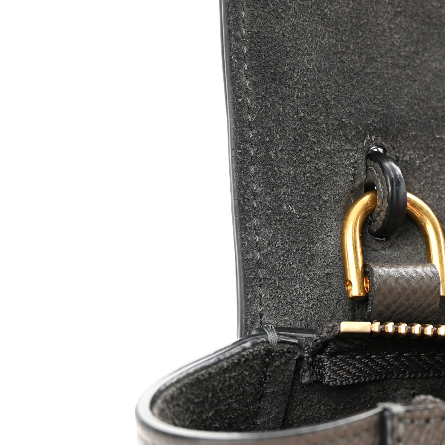 Grained Calfskin Pico Belt Bag Grey