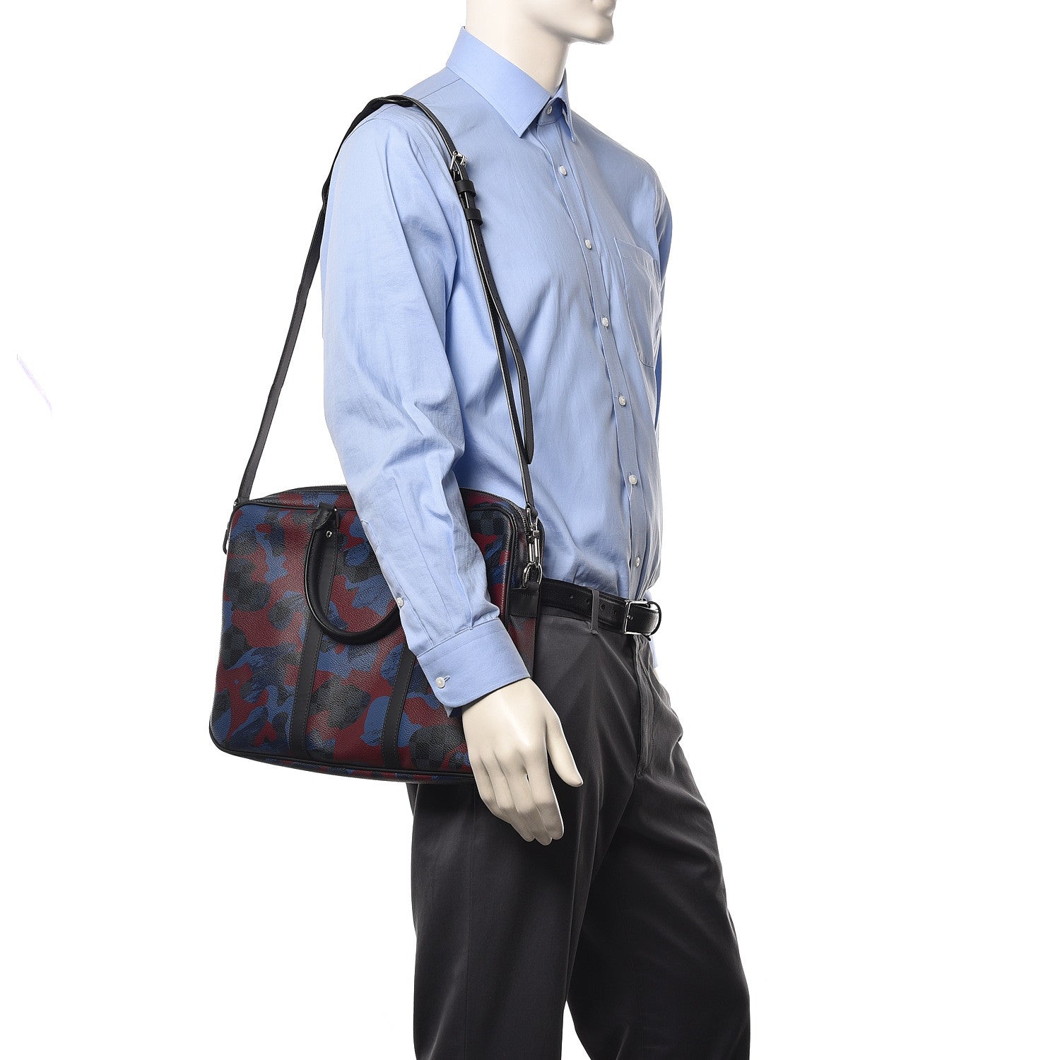 Louis Vuitton Damier Cobalt Camouflage Porte Documents Voyage PM 2 of 9