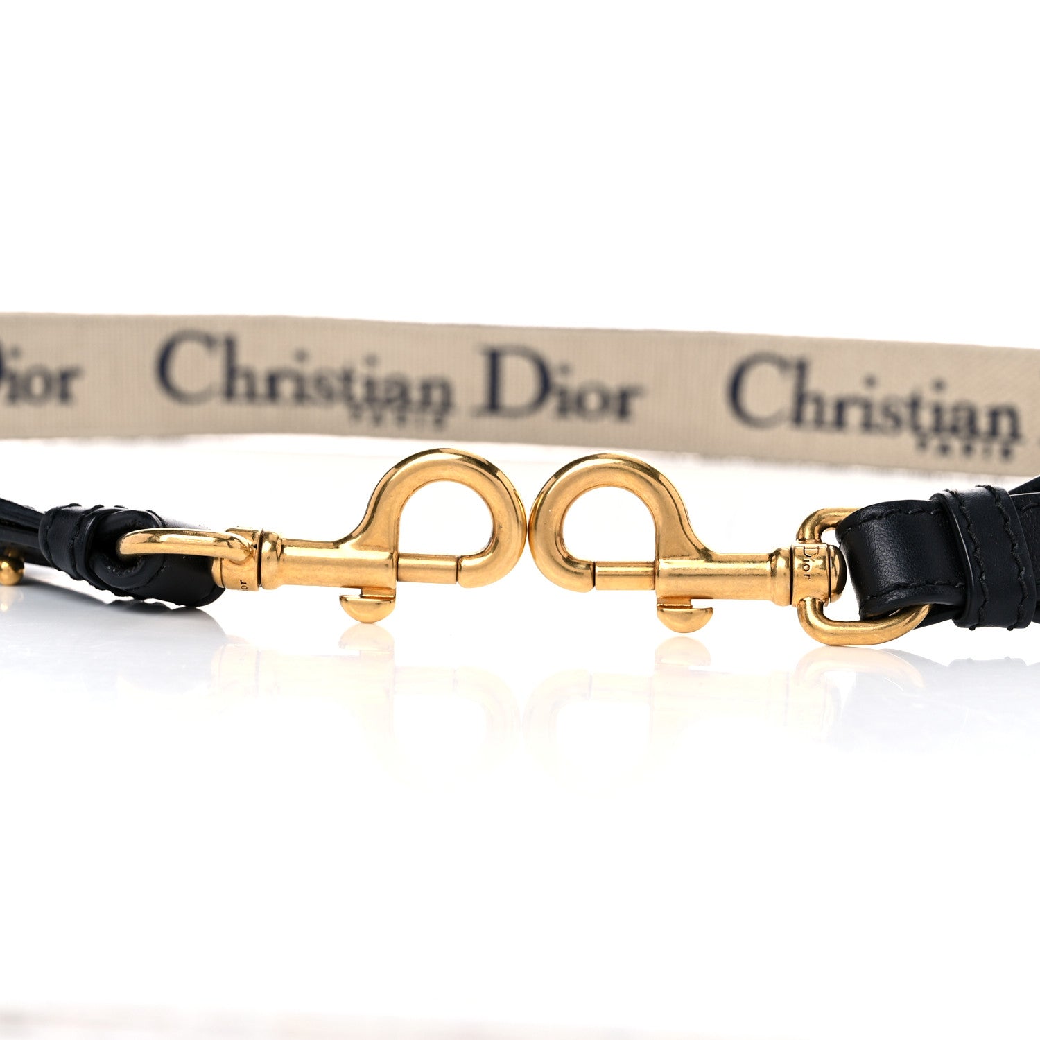 Christian Dior Canvas Embroidered Shoulder Strap Blue 6 of 7