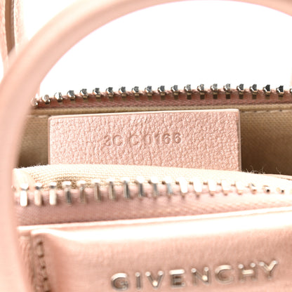 Givenchy Metallic Sugar Goatskin Mini Antigona Light Pink 7 of 12