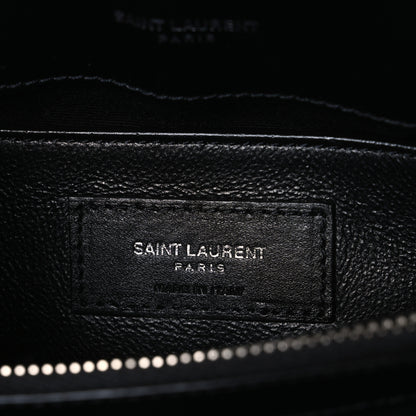 Saint Laurent Calfskin Y Quilted Monogram Small Loulou Chain Satchel Black 6 of 10