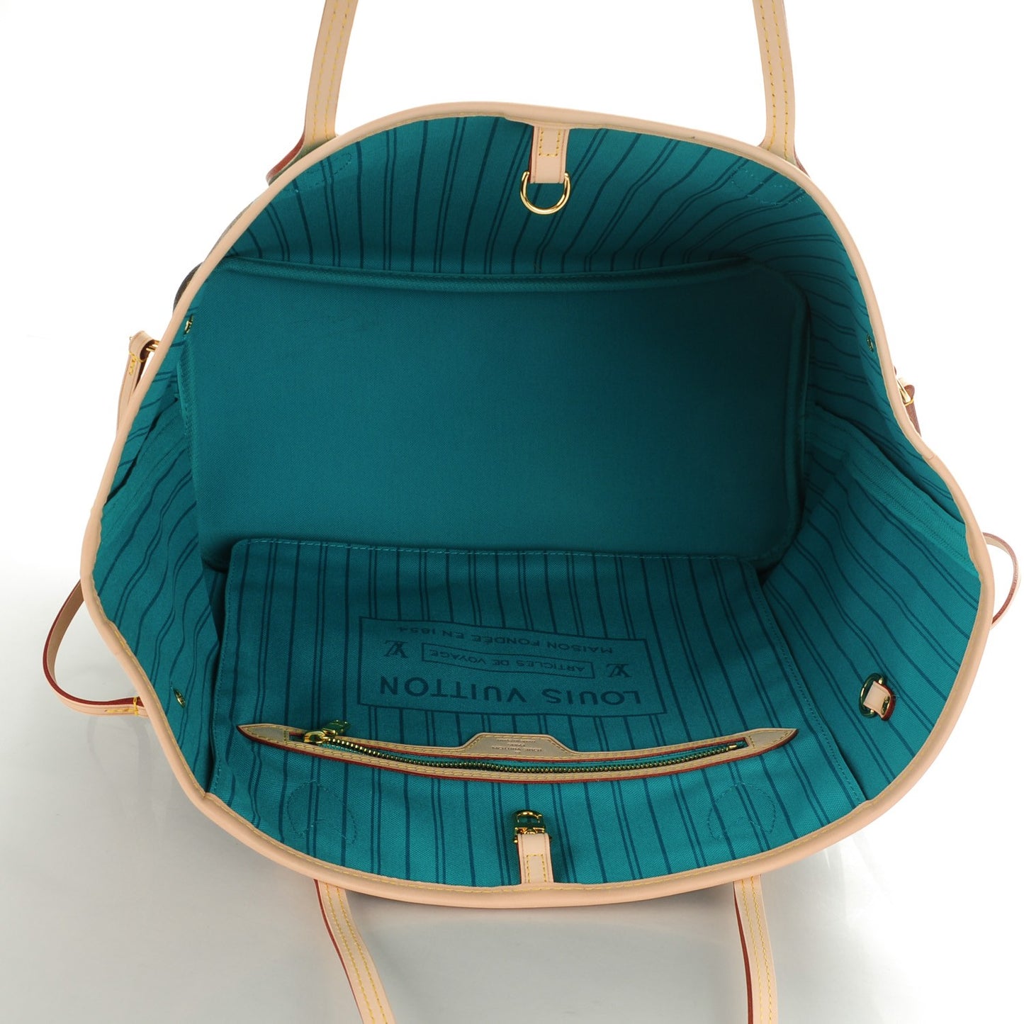 Monogram V Neverfull MM Turquoise