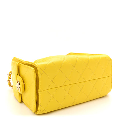 Chanel Caviar Quilted Mini Chanel 25 Handbag  Yellow 4 of 10