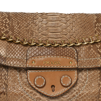 Prada Snakeskin Shoulder Bag Naturale 7 of 10