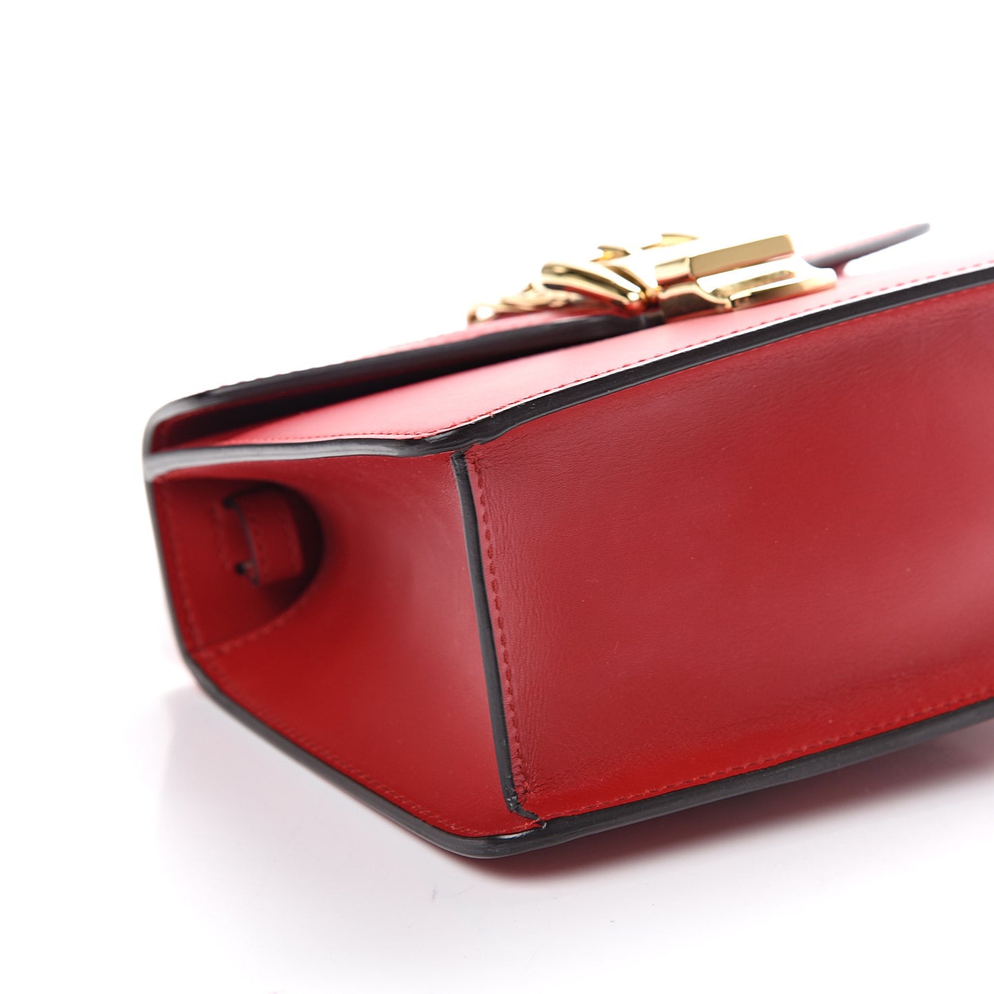 Calfskin Mini Sylvie Top Handle Bag Hibiscus Red