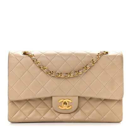 Chanel Lambskin Quilted Medium Double Flap Beige 1 of 20