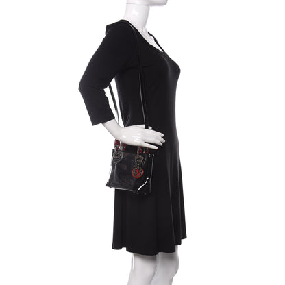 Christian Dior Patent PVC Mini Lady Dior Black Red 2 of 11