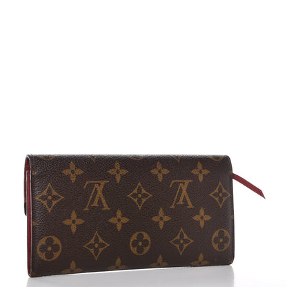 Louis Vuitton Monogram Emilie Wallet Red 3 of 13