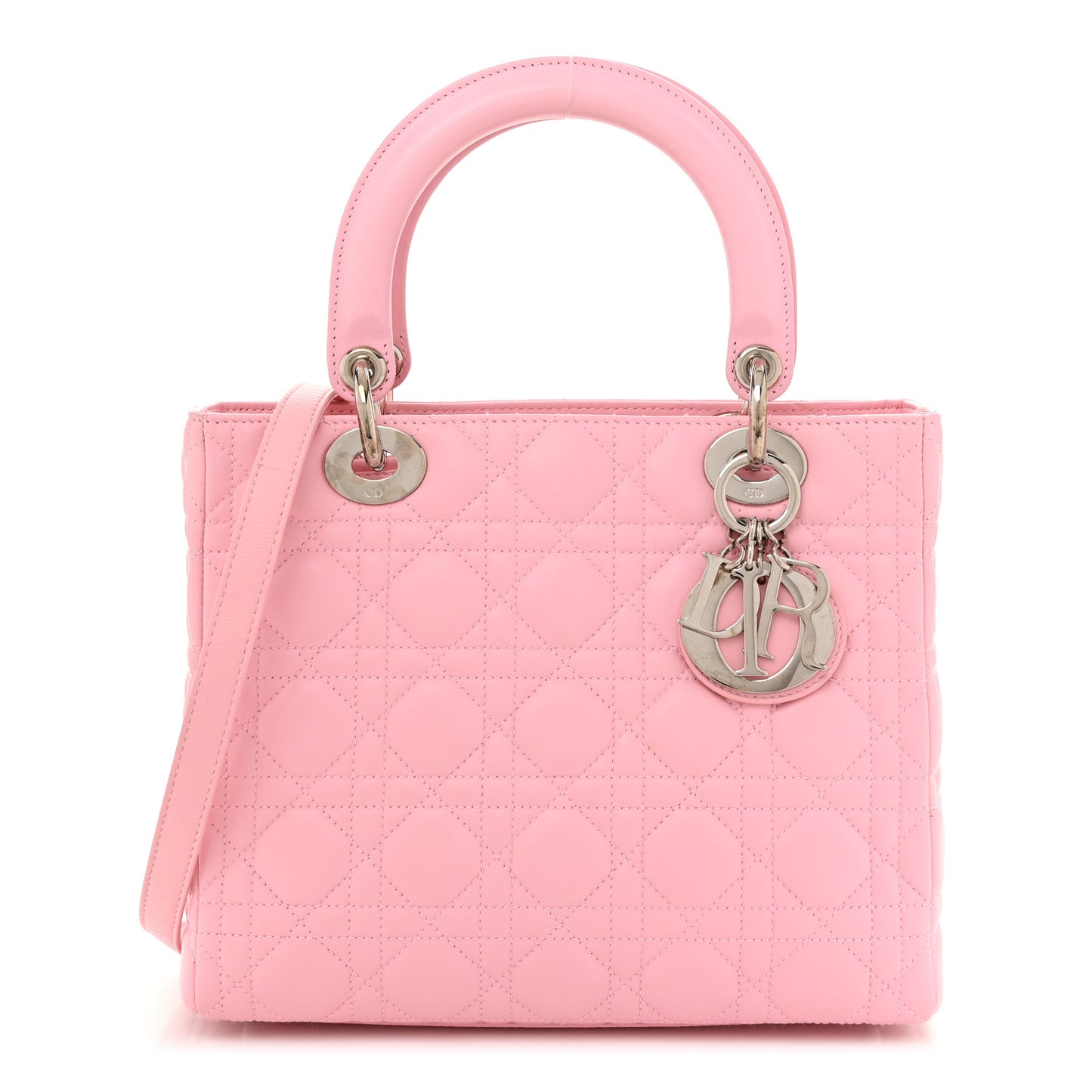 Lambskin Cannage Medium Lady Dior Light Pink