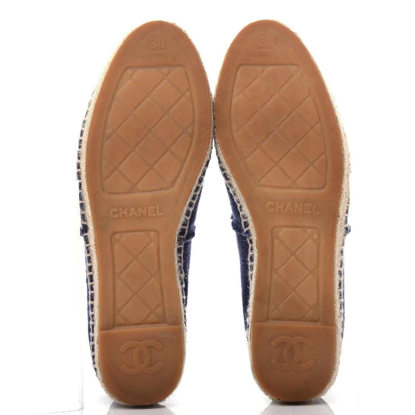 Denim Toile CC Espadrilles 38 Navy Black