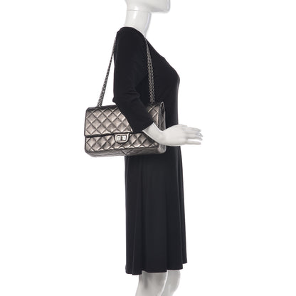 Chanel Metallic Calfskin Quilted 2.55 Reissue 226 Flap Charcoal 2 of 12