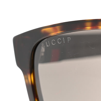 Gucci Web Square Frame GG0010S Sunglasses Tortoise 6 of 7