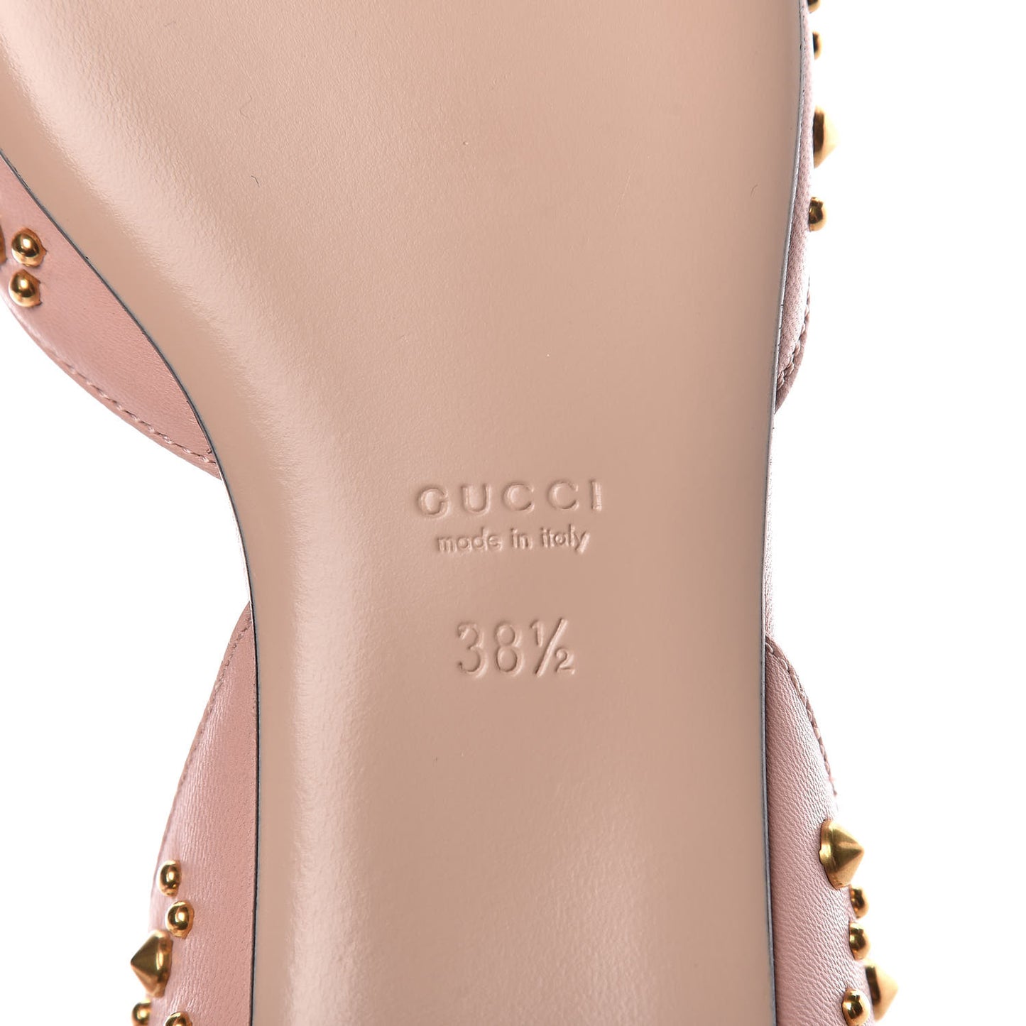 Malaga Kid Studded Pointed Toe Unia Flats 38.5 Perfect Pink